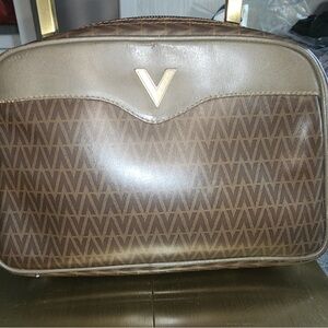 Valentino By Mario Valentino Brown Wristlet with V-Logo *Authentic*